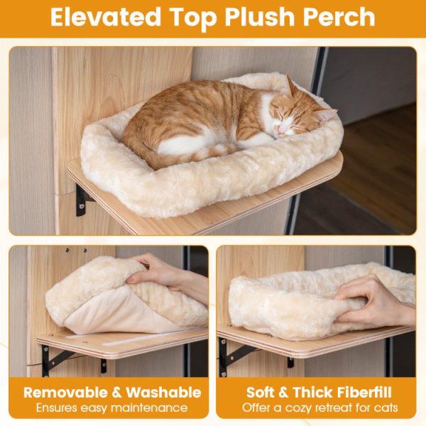 4 level wooden door hanging cat climber 17