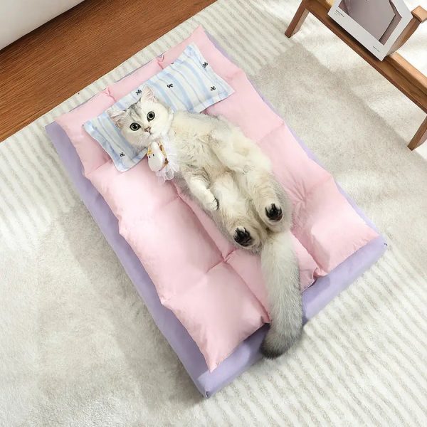 all season breathable double sided neck support pillow dog bed 21