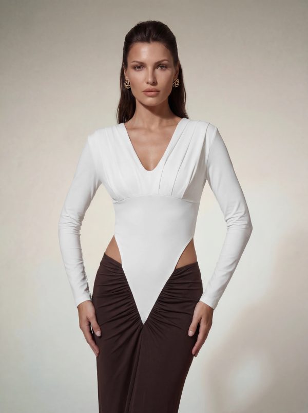 alvilde plunge neck ruched maxi dress 13