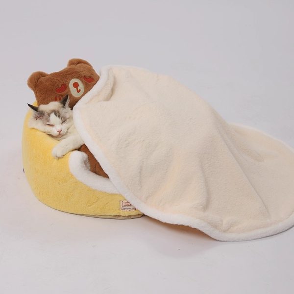 bear cozy cave pet nest 15
