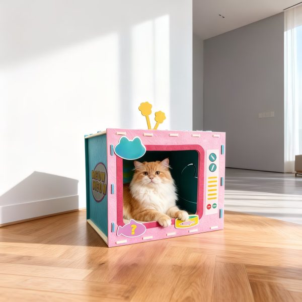 cute tv shaped cat house 14