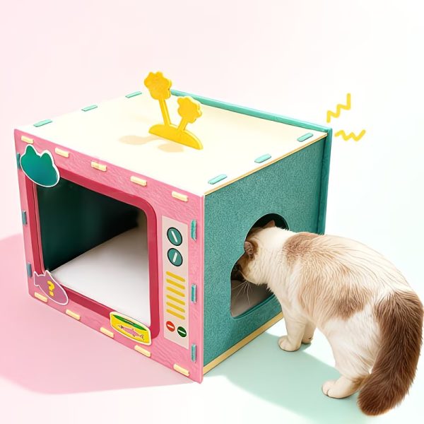 cute tv shaped cat house 16