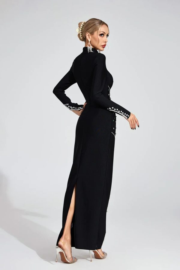 echo sequined maxi dress in black 15