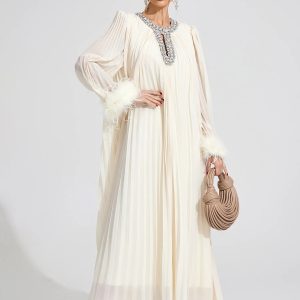 jocasta diamante feather pleated maxi dress 11