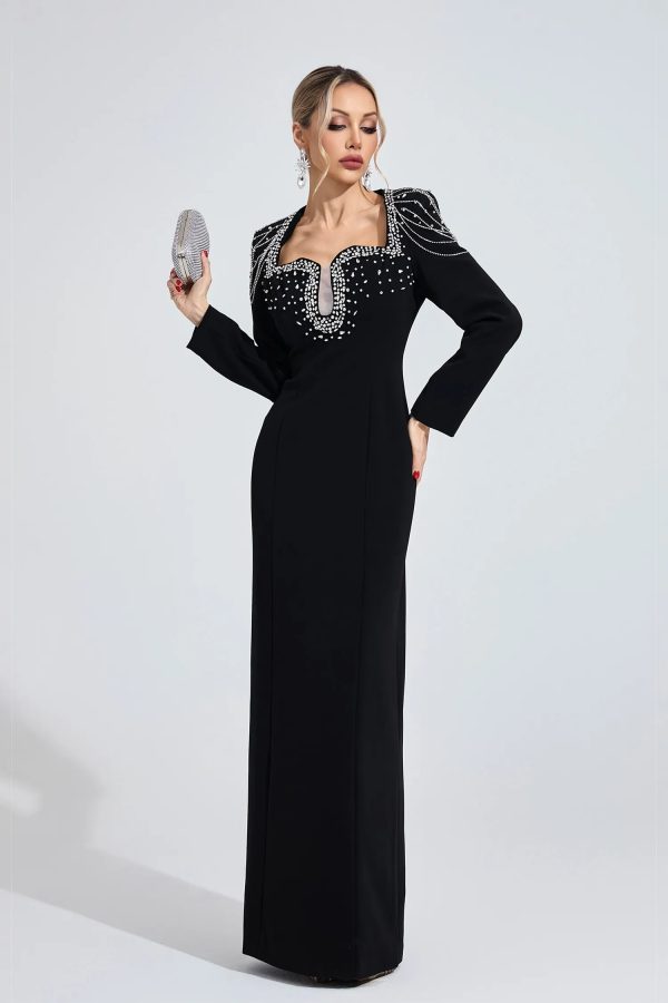liora black diamond maxi dress 12