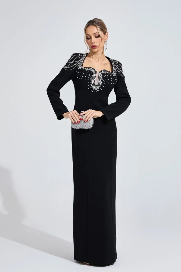 liora black diamond maxi dress 13
