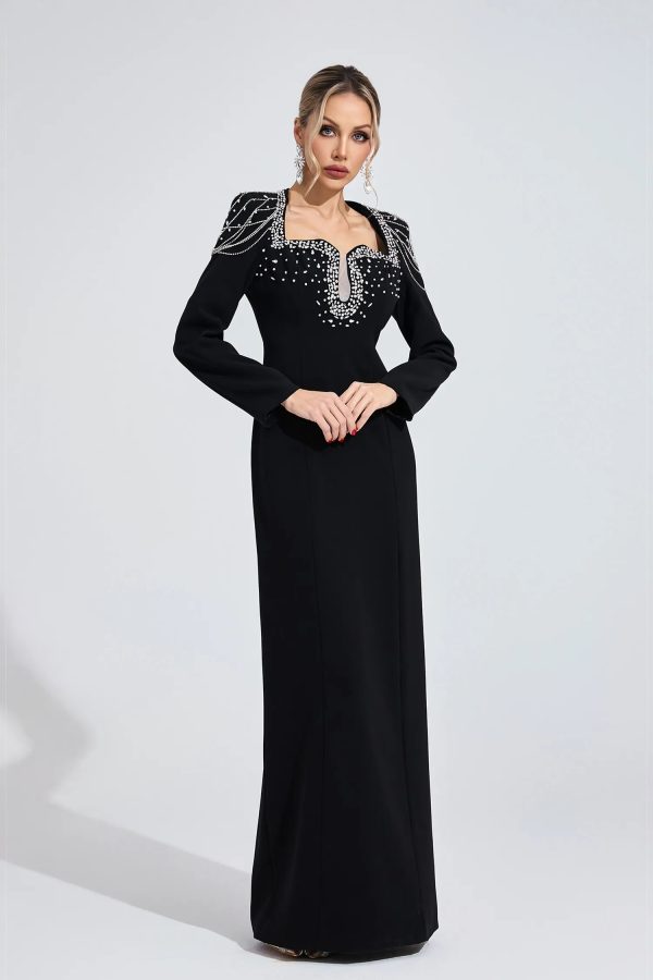 liora black diamond maxi dress 15