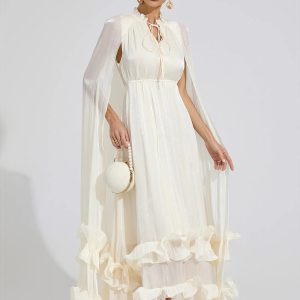 mali white ruffle maxi dress 11