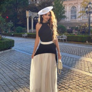 mila sleeveless halter wrinkles maxi dress 11