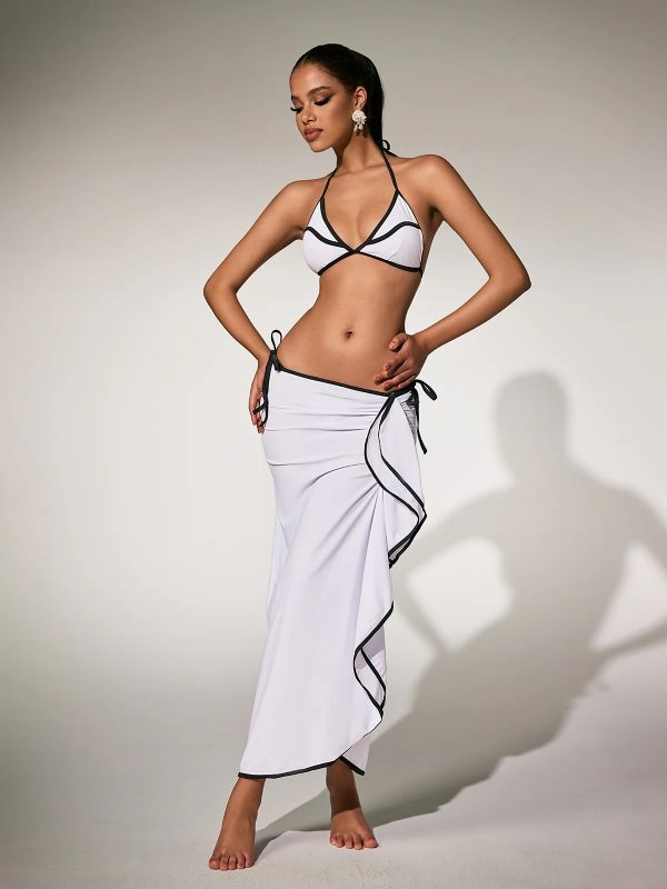panola ruffle bikini three piece set 13