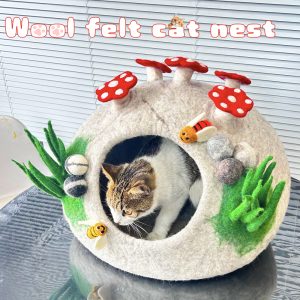 wool felt cat nest 11