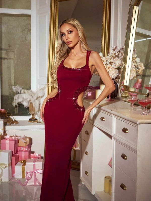 celerina sleeveless cutout sequin maxi dress 14