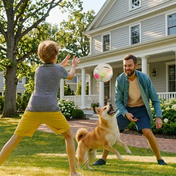 dog soccer ball with handle floating chew toy 13