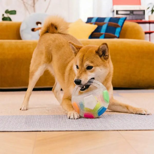 dog soccer ball with handle floating chew toy 16