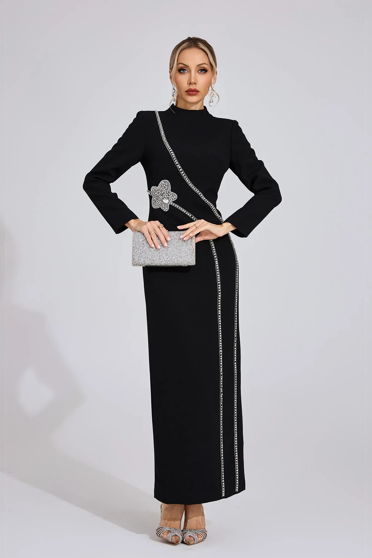 eluned black diamond maxi dress 11
