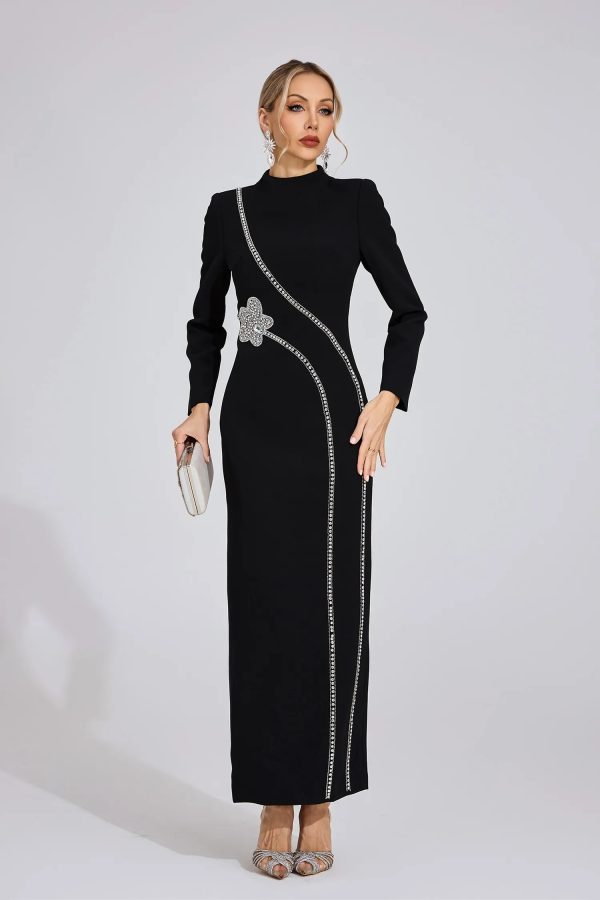 eluned black diamond maxi dress 12