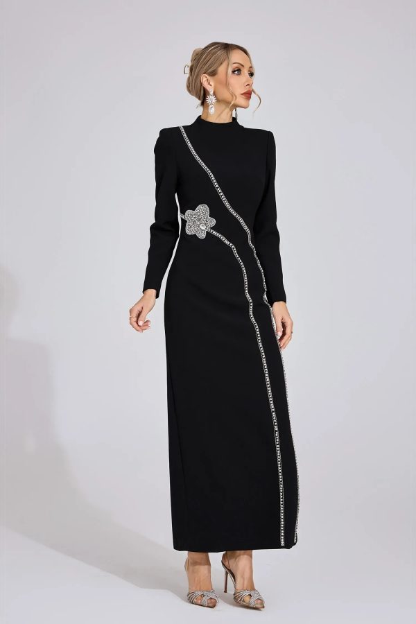 eluned black diamond maxi dress 14