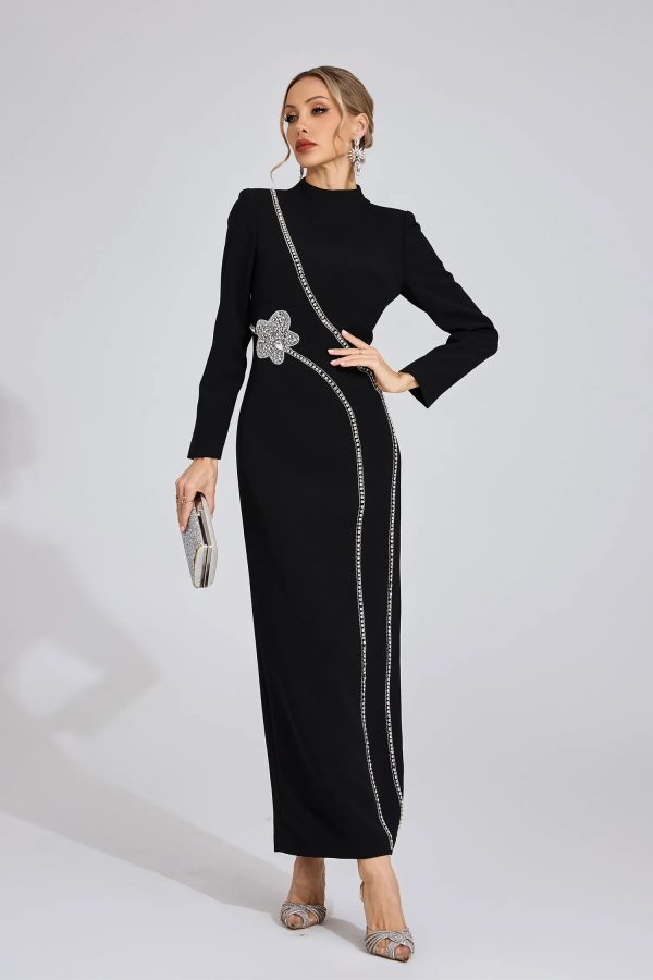eluned black diamond maxi dress 15