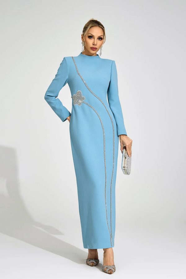 eluned blue diamond maxi dress 13