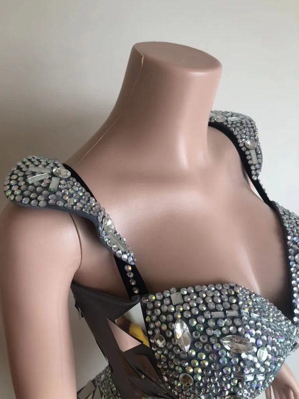 finnegan sleeveless rhinestone maxi dress in gray 20