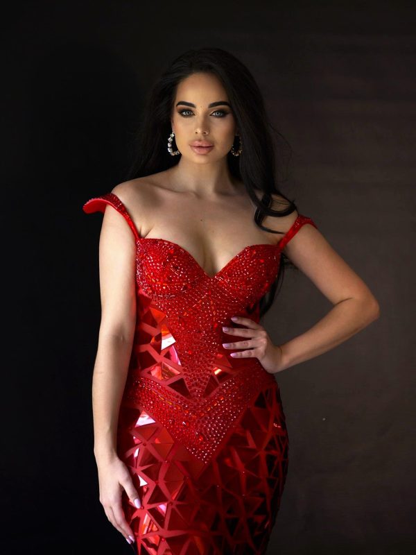 finnegan sleeveless rhinestone maxi dress in red 12