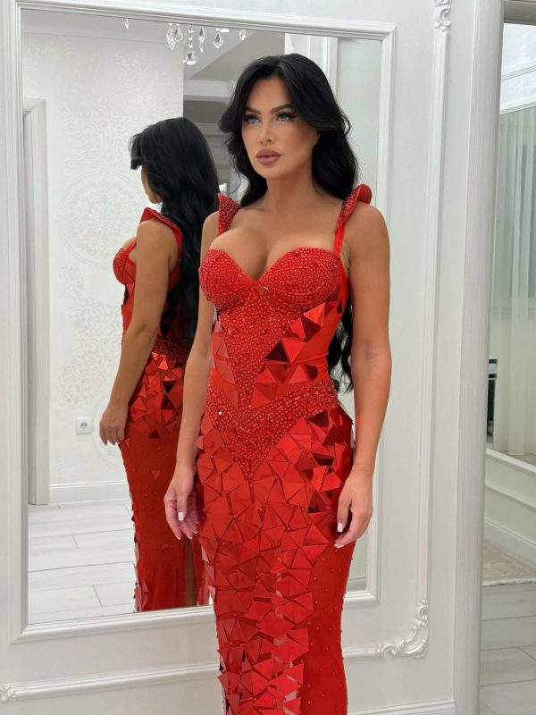 finnegan sleeveless rhinestone maxi dress in red 15