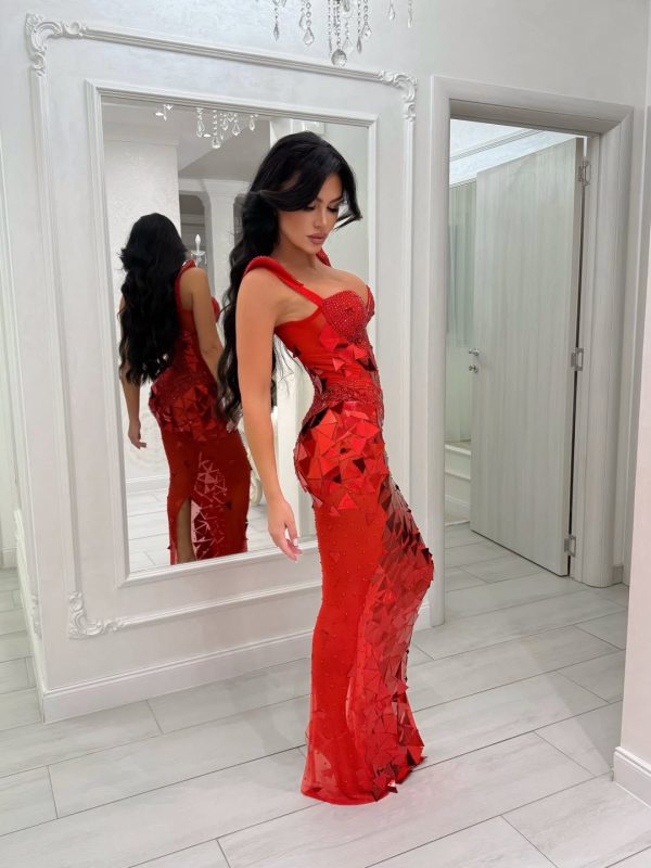 finnegan sleeveless rhinestone maxi dress in red 17