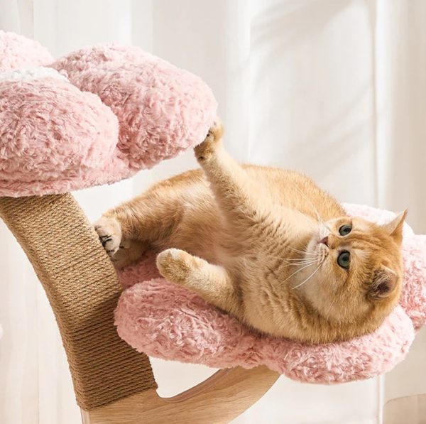 flower series cat tree – pink bloom (3 platforms) 13