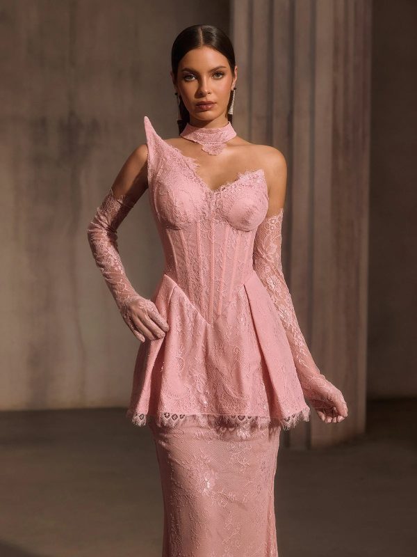helyxyn corset lace maxi dress with choker 13