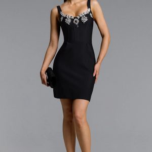 holly rhinestone bandage mini dress 11