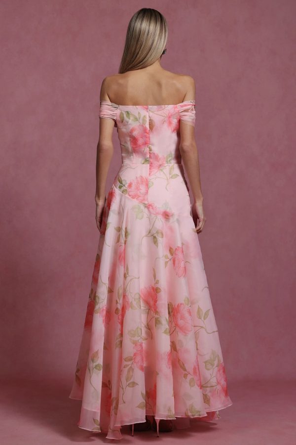 jussi flowers flounce maxi dress 16