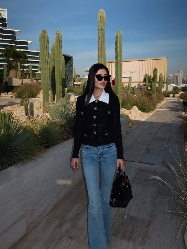 katmeza turn down collar long sleeve knit sweater 13