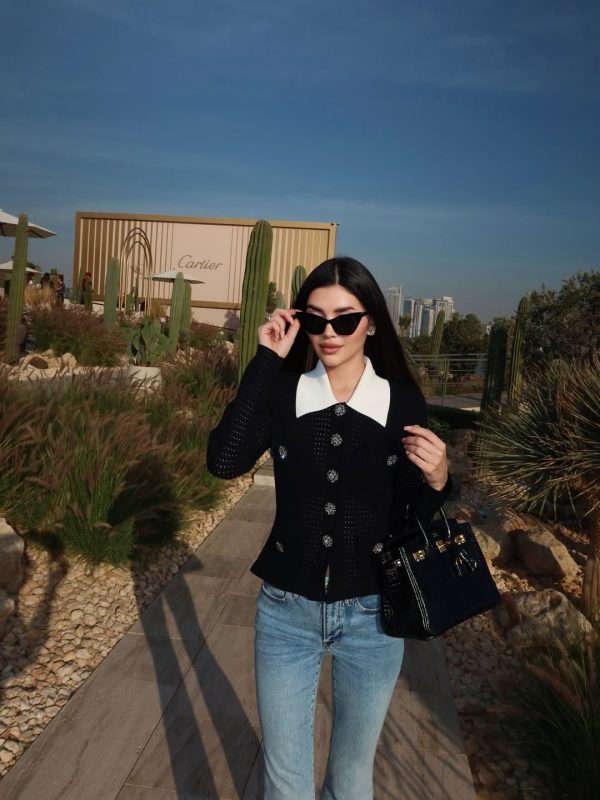 katmeza turn down collar long sleeve knit sweater 15