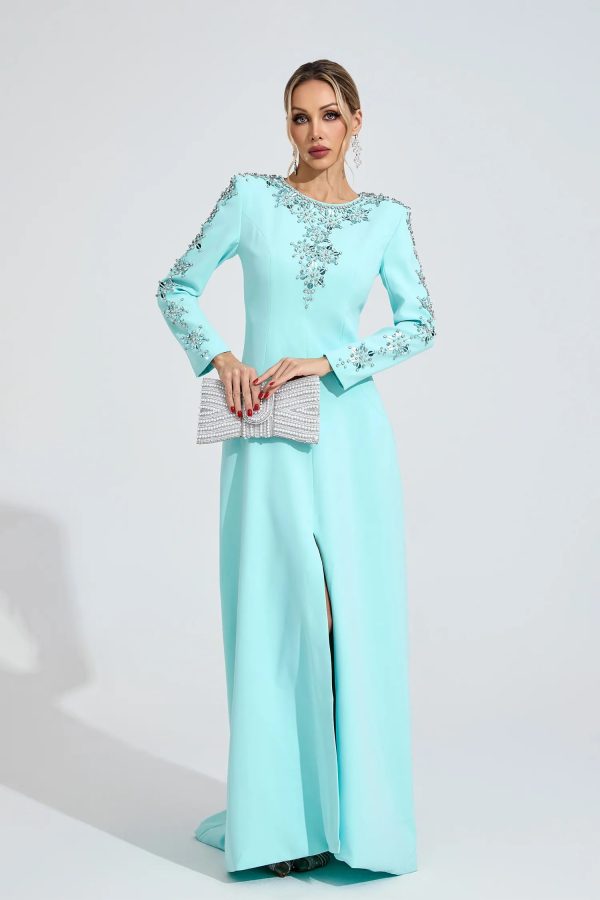 lucinda sky blue diamond maxi dress 13