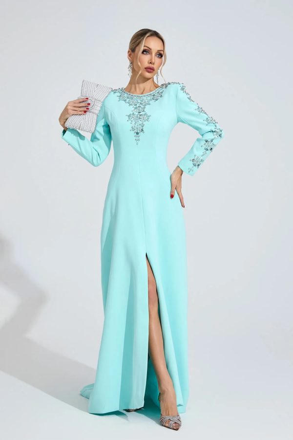 lucinda sky blue diamond maxi dress 14