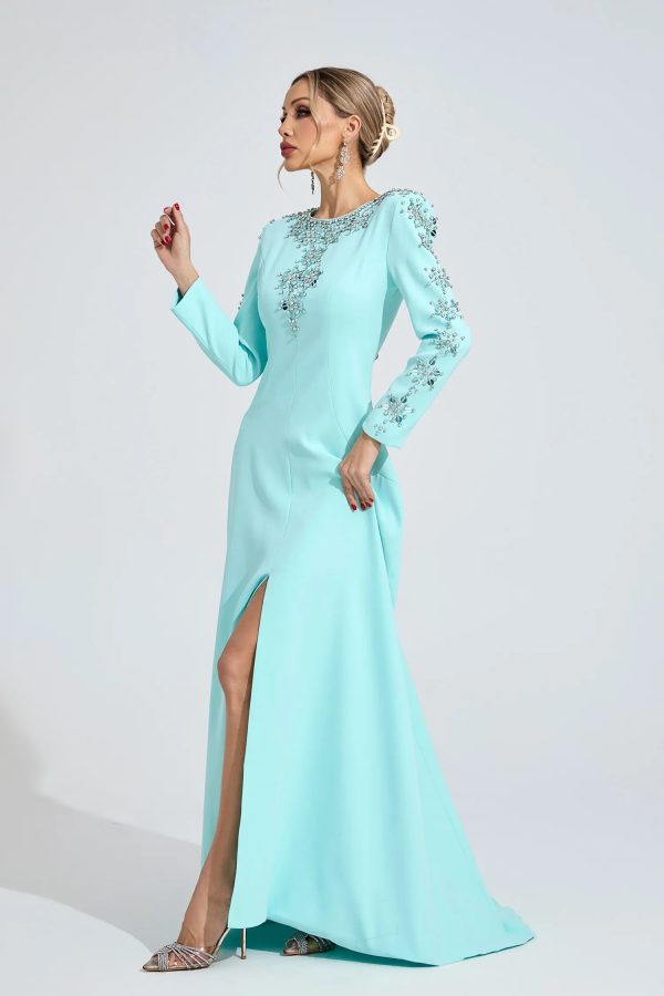 lucinda sky blue diamond maxi dress 15