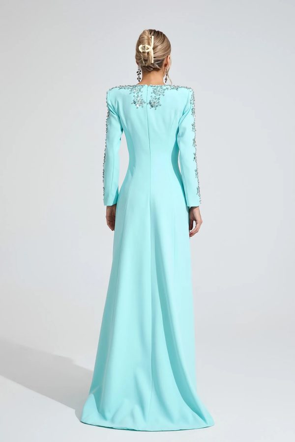 lucinda sky blue diamond maxi dress 16