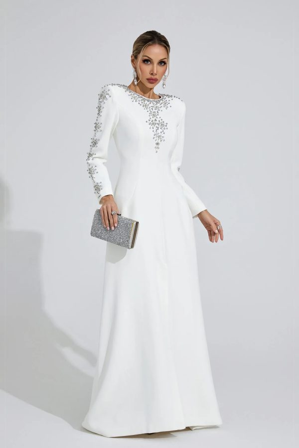 lucinda white diamond maxi dress 13