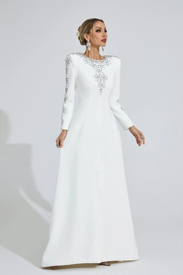 lucinda white diamond maxi dress 15