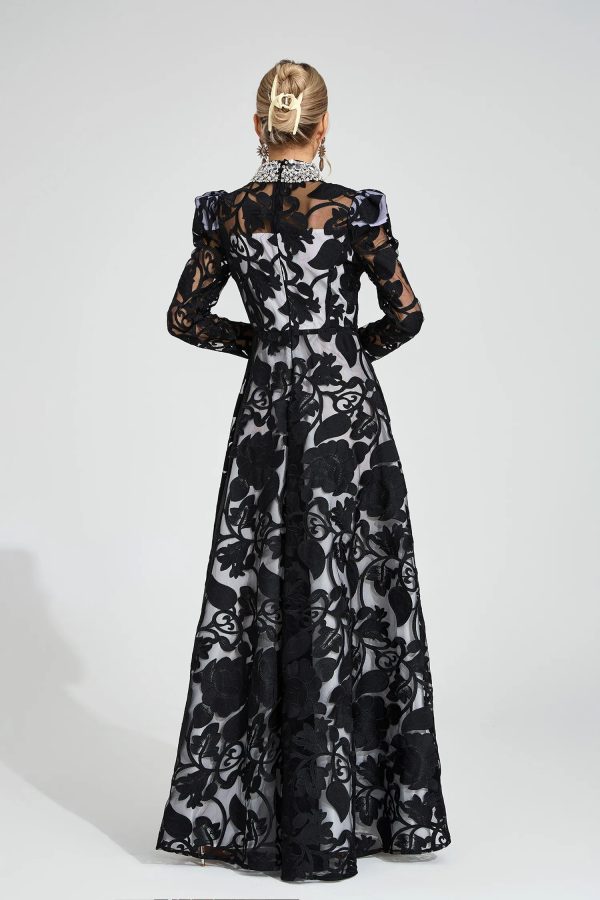 muse black diamond maxi dress 16