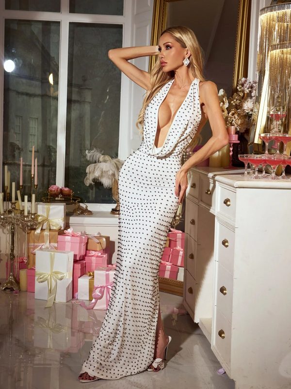 nexila plunge neck split maxi dress 15