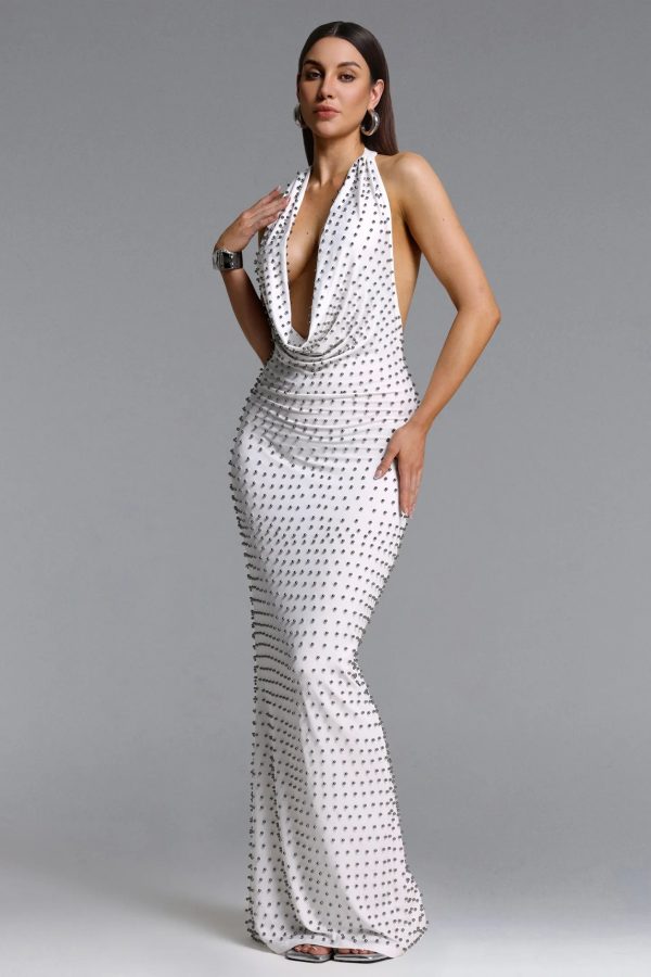 nexila plunge neck split maxi dress 20