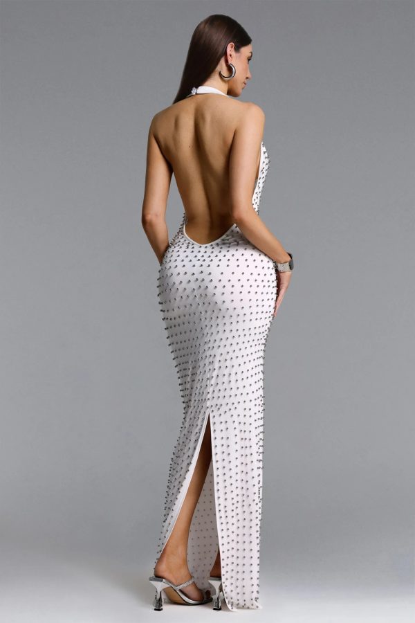 nexila plunge neck split maxi dress 22