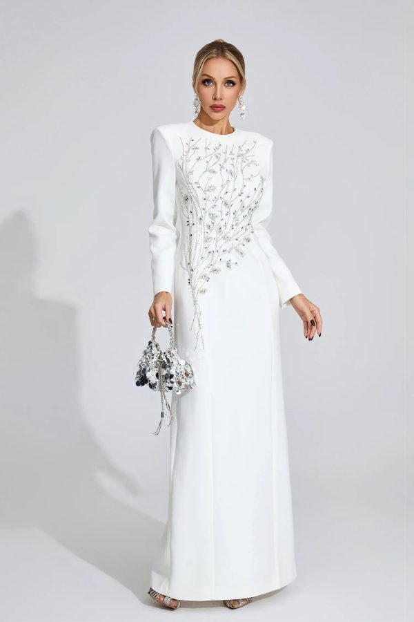 ombrie white diamond maxi dress 12