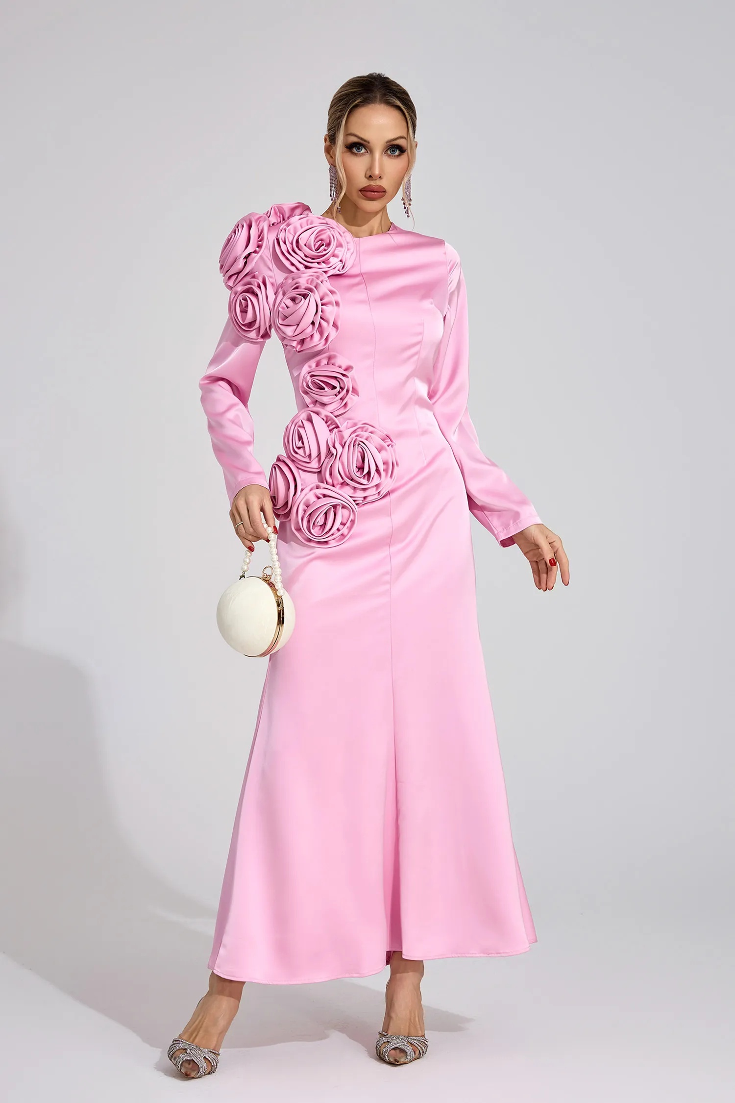 plex pink floral maxi dress 11
