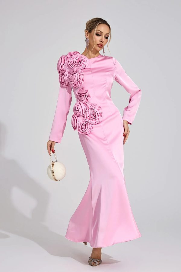 plex pink floral maxi dress 13