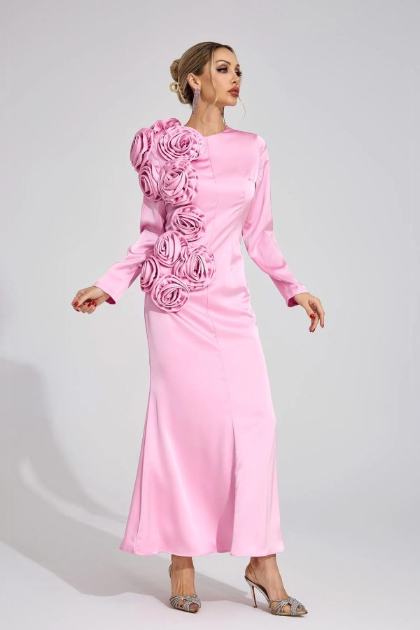 plex pink floral maxi dress 15