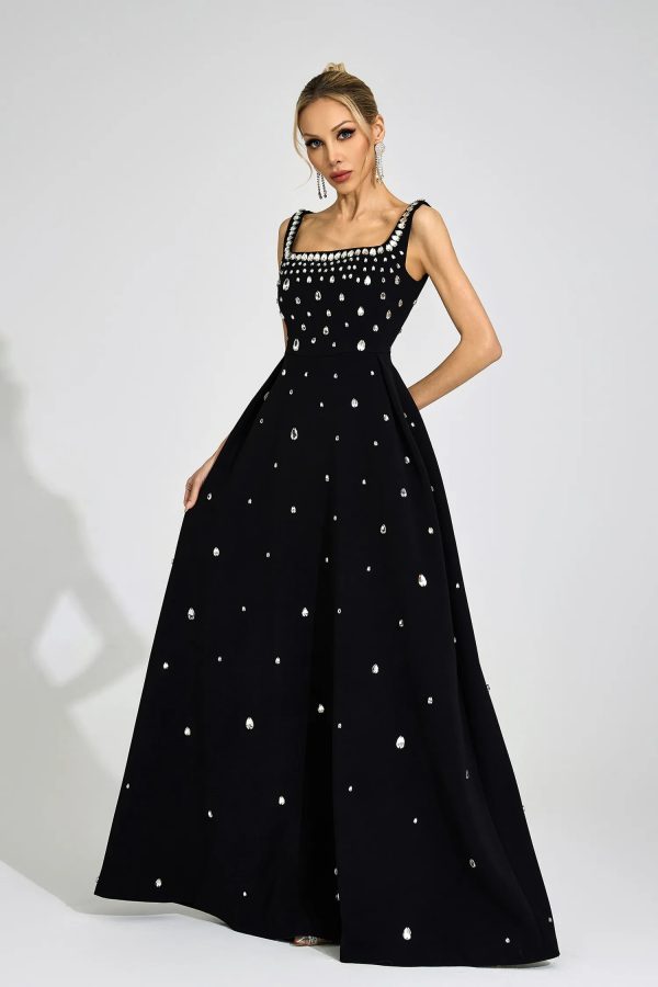 quinn black diamond maxi dress 13