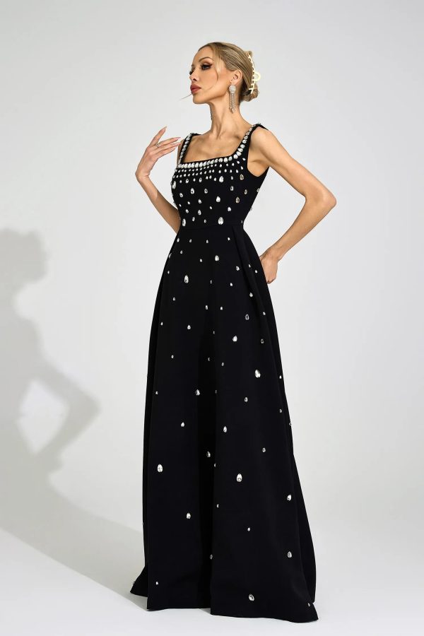quinn black diamond maxi dress 14
