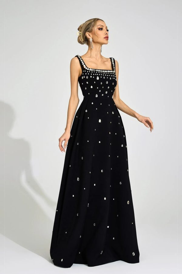 quinn black diamond maxi dress 15